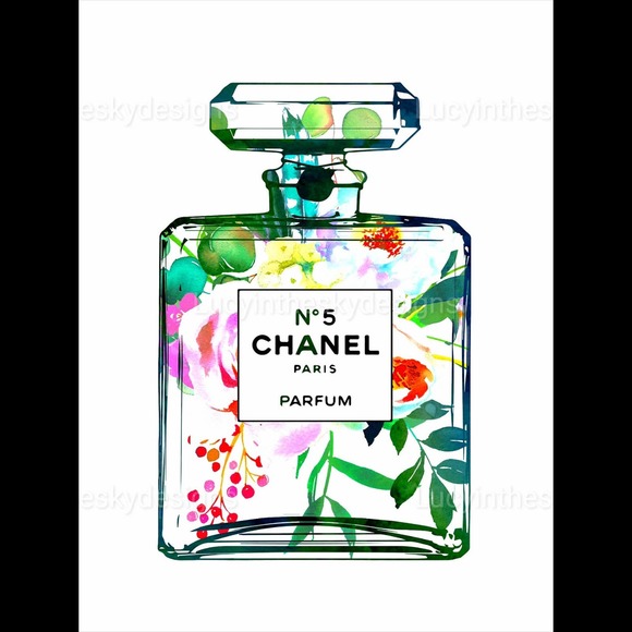 Art Print Floral Perfume Glamour CC Fashion Wall Decor - Picture 2 of 4